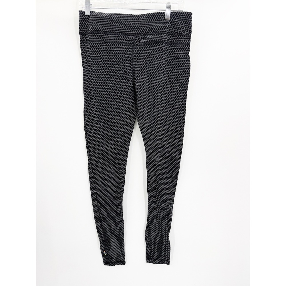 Smartwool Merino 250 Base Layer Bottom Leggings Black Grey Dot Womens Large - Picture 8 of 11